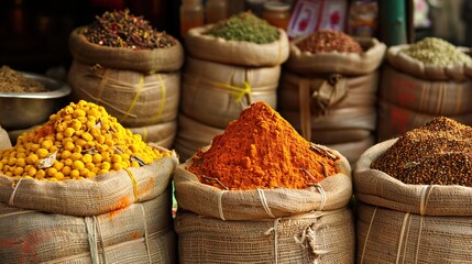 Fototapeta premium Indian spice wallpaper