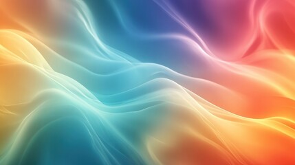 Obraz premium Vibrant abstract background with flowing waves in shades of blue, orange, and pink, perfect for artistic projects and designs.