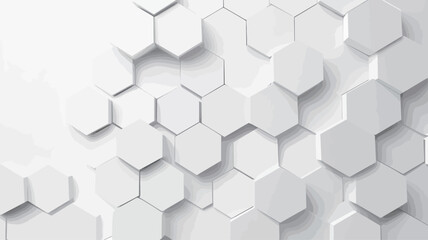Fototapeta premium White hexagonal abstract background. Hexagonal pattern. Vector illustration.
