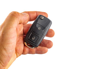 Car keys, central locking remote control on your hand