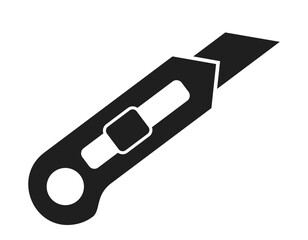 Utility knife vector icon