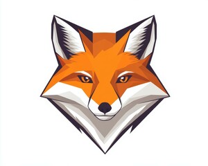 Vibrant Geometric Fox Portrait A Modern Artistic Representation with Contrasting Colors and Stylized Forms for Contemporary Art Lovers