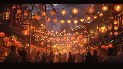 Chinese new year lantern wallpaper