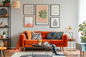 Living room architecture furniture building.