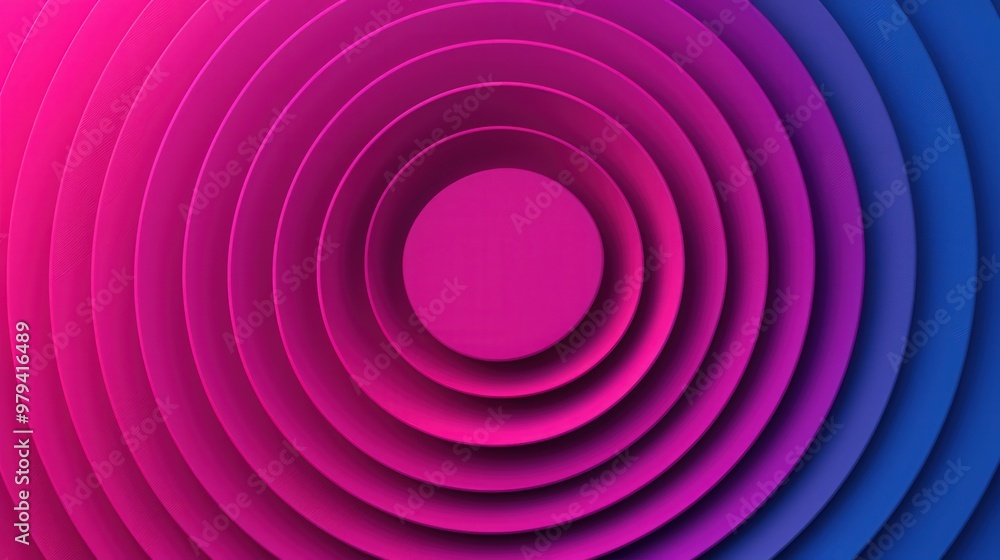 Wall mural dynamic circular gradients, intricate layered patterns create a vibrant 3d background, showcasing ha