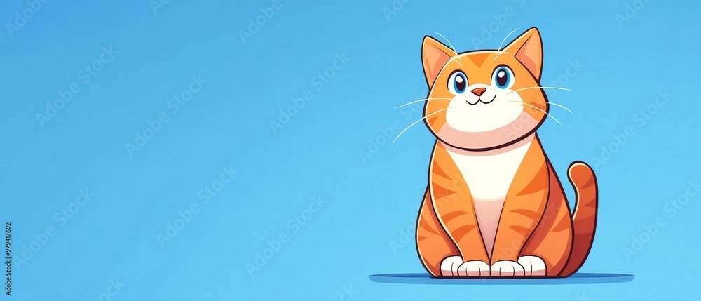 Aufkleber elegant minimalist cat illustration with smooth flowing lines in a subtle color palette perfect for 