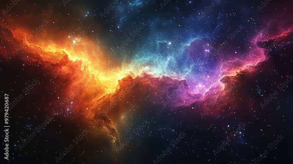 Wall mural Colorful space galaxy cloud nebula Stary night cosmos Universe science astronomy Supernova background wallpaper