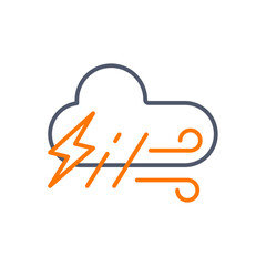 cloud lingtning windy rain  
