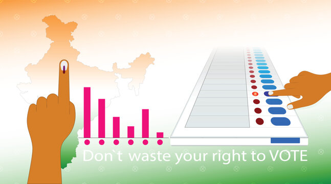 Indian general election concept vector design background