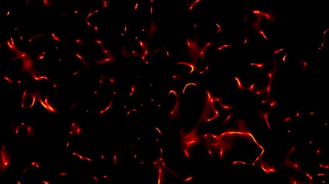 Abstract fire background with red and black embers effect.