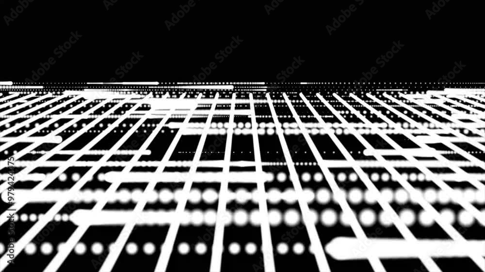 Poster vector gradient grid. perspective tile of lines. detailed white color vector illustration. wireframe