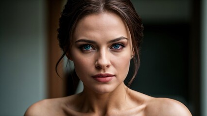 Naklejka premium woman, beauty, hair, face, model