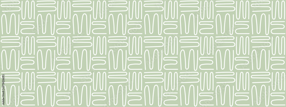 Aufkleber neutrals color art abstract seamless pattern. pastel boho style endless zigzag strokes print. trendy