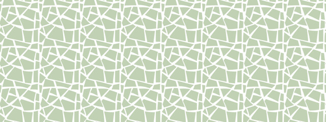 Neutrals color art abstract seamless pattern. Endless geometric tile print. Trendy neutral colors aesthetic shard shapes decoration. Muted light green fabric texture. Pastel boho style backdrop