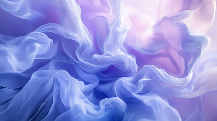 Fototapeta premium A captivating 3D splash of pastel blue and lavender, with gentle, flowing shapes expanding outward, creating a soft and serene abstract background with delicate color blends.