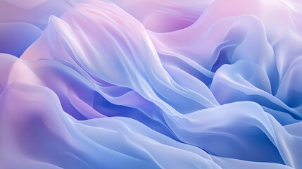 Fototapeta premium A captivating 3D splash of pastel blue and lavender, with gentle, flowing shapes expanding outward, creating a soft and serene abstract background with delicate color blends.