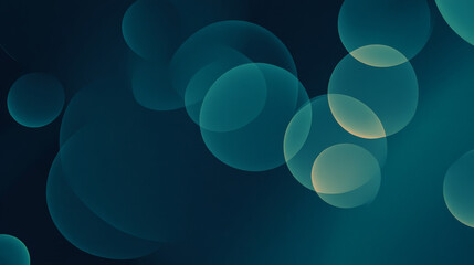 A minimalist background with a gradient from dark blue to teal, featuring simple circles in translucent white that subtly blend into the design.