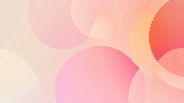 A soft gradient from pastel pink to light orange, with abstract circles in varying sizes gently overlapping in a minimalist, modern design.