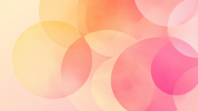 A soft gradient from pastel pink to light orange, with abstract circles in varying sizes gently overlapping in a minimalist, modern design.