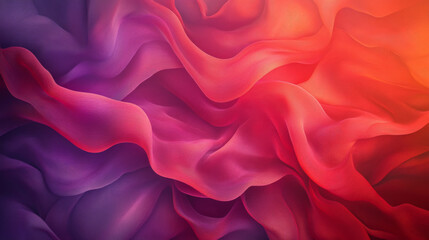Obraz premium A vibrant fluid gradient of red and purple forms a flowing frame, with soft, undulating shapes swirling around the edges and creating a dynamic, energetic composition.