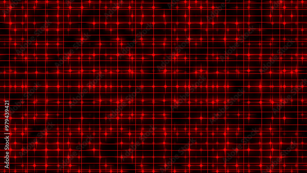 Poster dark red grid with shining points. horizontal lines and strips. dynamic style banner design. creativ