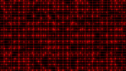 Dark red grid with shining points. horizontal lines and strips. Dynamic style banner design. Creative illustration for poster, web, landing,