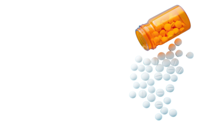 Orange and blue background with shadow and an arrow