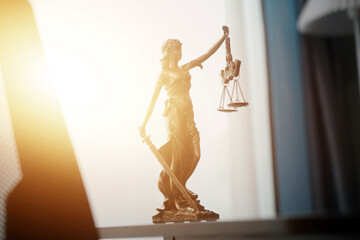Law theme, gavel or mallet of the judge, lawyer enforcement officers, evidence-based cases taken into account in the court abount business, legislation.