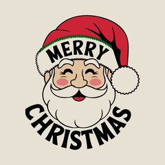 Jolly Santa with Christmas Message