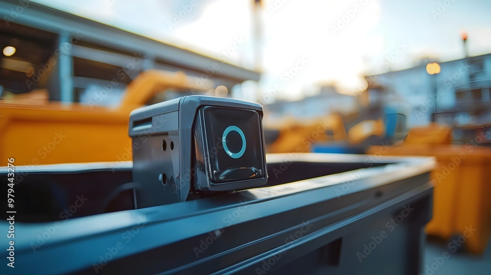 Aufkleber smart waste bin sensor detecting waste,automated sorting technology for modern waste management