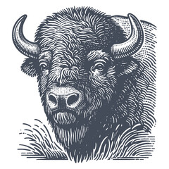 bison vector illustration