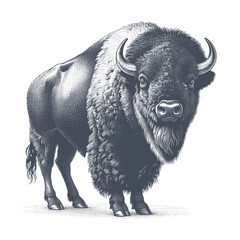 bison vector illustration