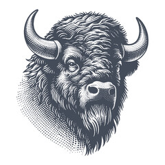 bison vector illustration