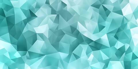 Obraz premium Abstract Background of triangular Patterns in turquoise Colors. Low Poly Wallpaper 
