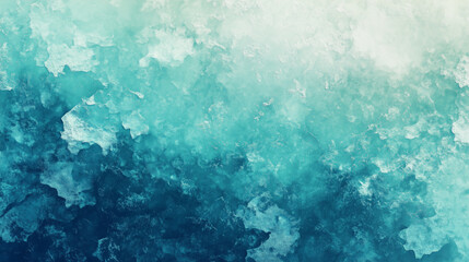 Obraz premium Azure Depths: Abstract watercolor wash in vibrant teal and cool white evokes the serene depths of the ocean, ideal for backgrounds, textures, and artistic compositions. 