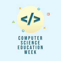 Computer Science Education Week vector design template good for celebration usage. Computer Science Education Week design. flat design. eps 10.