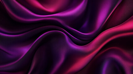 Obraz premium Silky smooth fabric in shades of rich burgundy and violet, folding and swirling in an abstract pattern full of luxurious textures and depth.