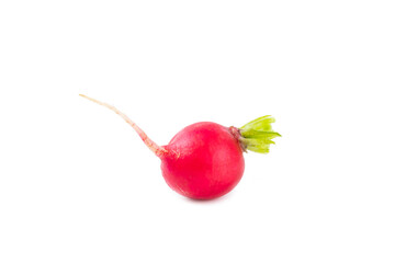 Fresh radish isolated on white background. Organic garden radish slices. clipping root crop. Vegetables. Vegan. Diet products. Healthy food.