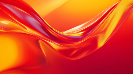 Vibrant fluid shapes in bright red and yellow flow smoothly around the edges, creating an energetic, dynamic frame with smooth, organic curves and gradient transitions.