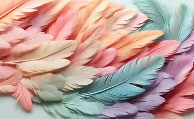 pastel colour feather abstract background