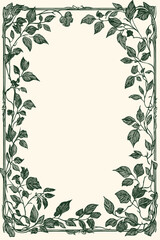 Floral vintage frames with silhouettes of branches, leaves and vines. Hand drawn elegant delicate botanical borders and wreaths. Vector isolated elements for wedding invitation, card, page boder © The Illustraitor