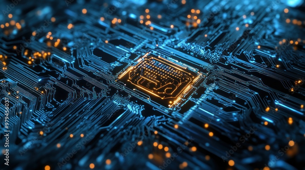 Poster circuit board technology computing