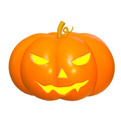3d isolated cute Halloween pumkin