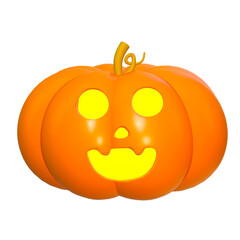 3d isolated cute Halloween pumkin