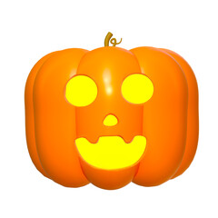 3d isolated cute Halloween pumkin