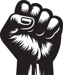 Fisted hand silhouette vector eps