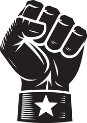 Fisted hand silhouette vector eps