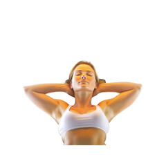 Obraz premium Woman Relaxing After Yoga or Exercise