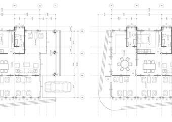 Floor plan designed building on the drawing.
