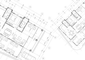 Floor plan designed building on the drawing.